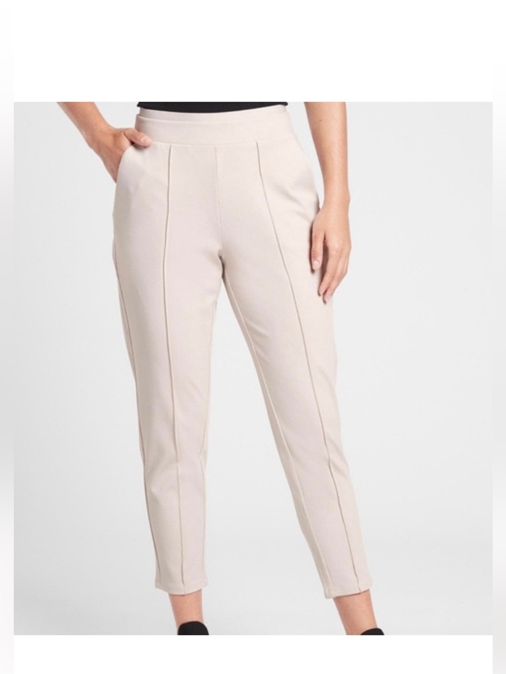 Athleta Women’s Abalone Gray Venice Pintuck Pants — US Small